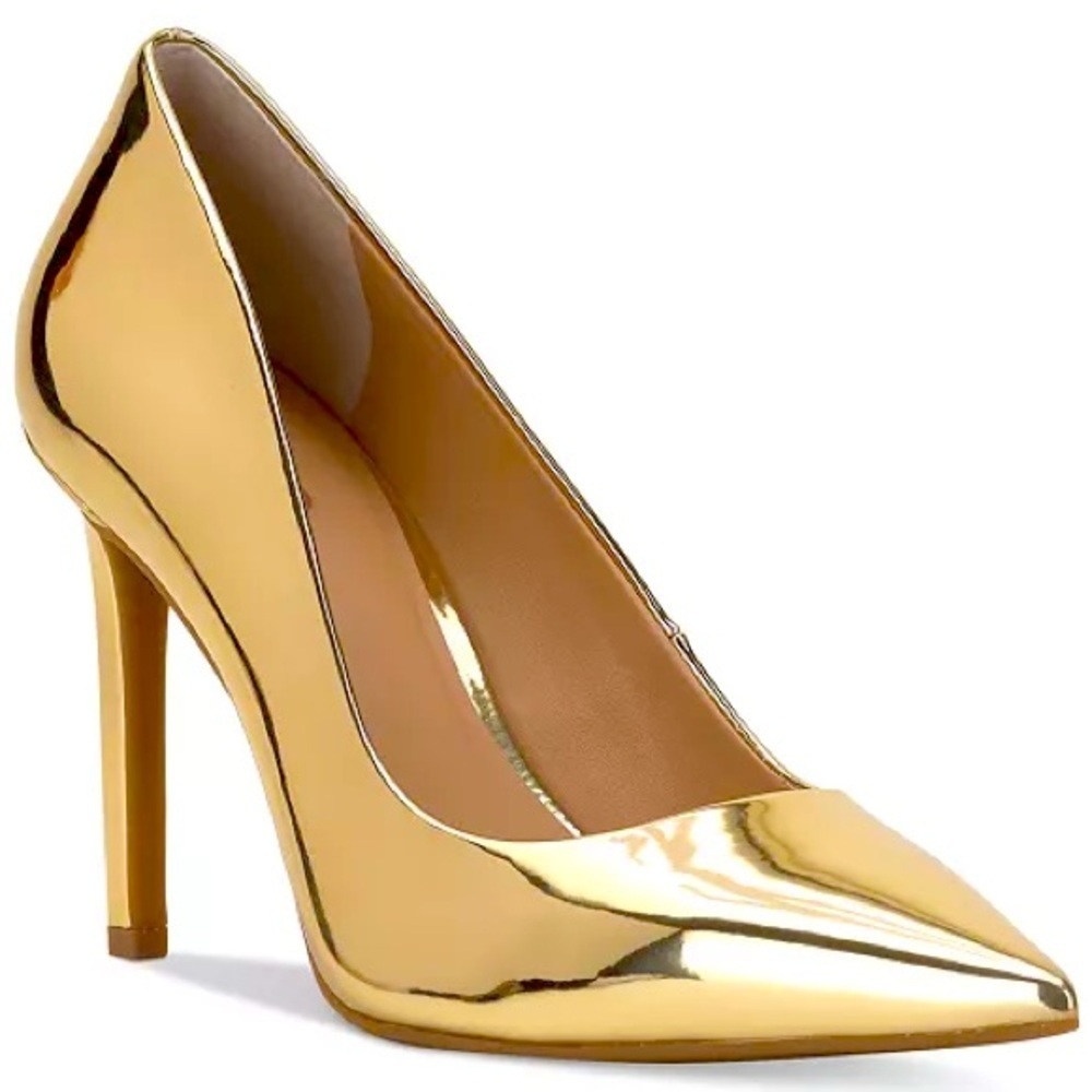 Big Tree metallic gold stiletto pumps heel party nye 39 glam maximalist 💕 ky9511